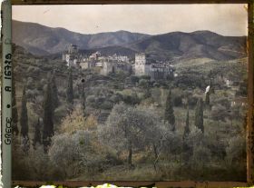 Image représentant Turquie, Mont Athos, Vatopédi, Ensemble du Monastère de la Montagne