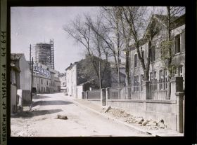 Image représentant France, Thiaucourt, Grande rue et Eglise en Reconstruction