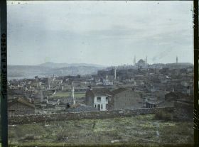 Image représentant Turquie, Constantinople, Effet de lumière vers Suleiman-Djami, dans le fond, montagnes d'Asie