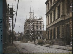 Image représentant France, Reims, Reconstruction rue des Consuls