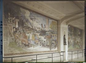 Image représentant L'Exposition des arts décoratifs, la Cour des métiers, Charles Plumet, Panneaux de Rapin, Marret et Guillonnet