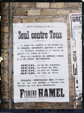 Image représentant Affiche pour les élections municipales, Fernand Hamel