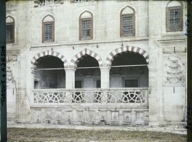 Image représentant Selimiye Camii (Grande Mosquée) : la façade sud, (façade extérieure)