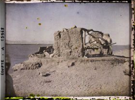 Image représentant Sakiéh à bœuf au bord du Nil