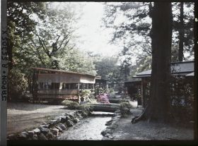 Image représentant maison de thé dans un parc