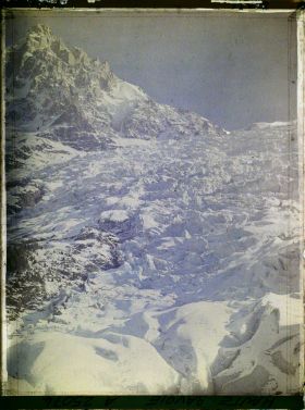 Image représentant France Les Alpes, Les Bossons, Ensemble du glacier des Bossons et l'aiguille du Midi