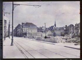 Image représentant France, Reims, Rue Gambetta, Direction faubourg St Rémy