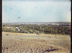 Image représentant Début de coucher du soleil vers la ville de Damas