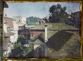 Image représentant Turquie, Mont Athos, Vatopédi, Les toitures du Monastère