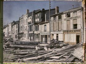 Image représentant France, Verdun, Rue neuve et maisons remises provisoirement en état