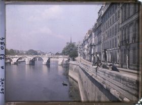Image représentant Le quai de Béthune et le pont de la Tournelle en démolition