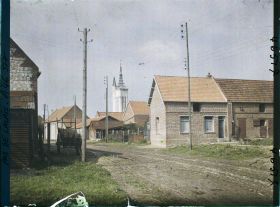 Image représentant France, Neuville-St-Vaast, Grandes Rue et Eglise