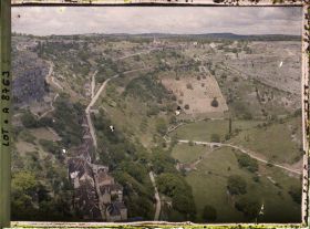 Image représentant France, Roc-Amadour, Panorama pris du Château sur l'Hospitalet