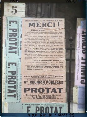 Image représentant Affiche de remerciements du Parti socialiste (SFIO) pour les élections législatives de novembre 1919