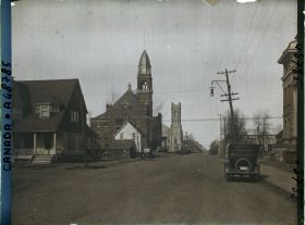 Image représentant Canada, Fort William, Donald Street, Eglise protestante et H. de Ville