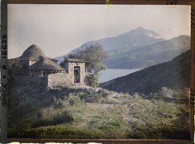 Image représentant Turquie, Mont Athos, Stravonikita, Petite cellule et le Mont Athos