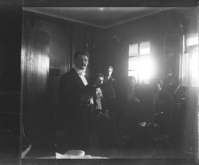 Image représentant L'orchestre des 1eres classes dans la salle du restaurant  "Ritz-Carlton"