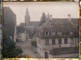 Image représentant France, Wissembourg, L'Eglise et grande Maison