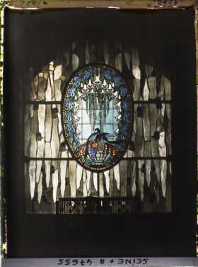 Image représentant L'Exposition des arts décoratifs, Maison des architectes diplomés, vitrail de Jacques Grüber