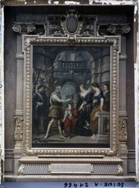 Image représentant La Remise de la régence à la reine, salle Rubens, cycle narratif Marie de Médicis, musée du Louvre