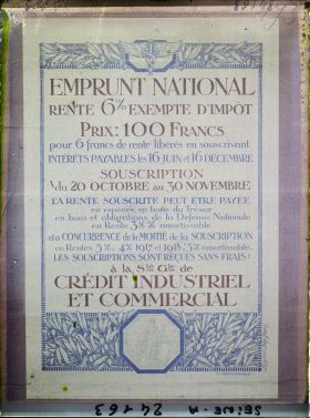 Image représentant Affiche pour l'emprunt national de 1920, Crédit industriel et commercial