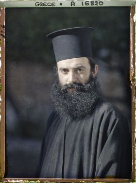 Image représentant Mont Athos, Iviron, Portrait du P. Athenagoras (prêtre Orthodoxe)