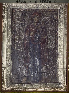 Image représentant Turquie, Mont Athos, Vatopédi, Mosaïque portative, Icône de Ste Anne