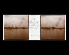 Image représentant Le port de San Francisco, vue prise du Mongolia au moment du départ