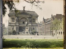Image représentant Allemagne, Düsseldorf, Occupation Française Hindenburg Wall et Statue de Bismarck et Kunst Halle