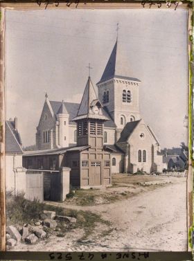Image représentant France, Margival, Eglise provisoire et nouvelle Eglise