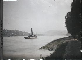 Image représentant Allemagne, Coblence, Contre jour sur le Rhin