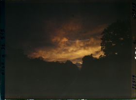 Image représentant France, Forêt de Compiègne, Carrefour de l'Armistice, Rethondes, Coucher de Soleil en forêt