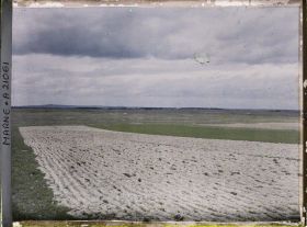 Image représentant France, Bourgogne, Champs labourés et ensemencés devant Bourgogne