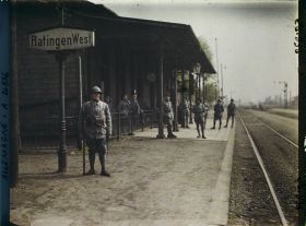 Image représentant La gare occupée par les troupes françaises