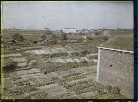 Image représentant Les jardins ouvriers dans les fossés des fortifications porte de la Villette