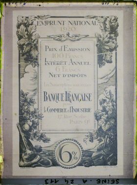 Image représentant Affiche de l'emprunt national de 1920, Banque française pour le Commerce et l'Industrie