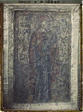 Image représentant Turquie, Mont Athos, Vatopédi, Mosaïque portative, Icône de Ste Anne