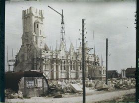 Image représentant France, Farbus, Eglise en reconstruction