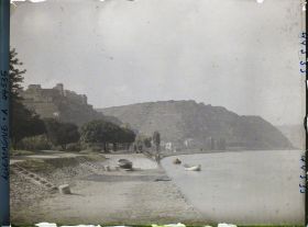 Image représentant Allemagne, St Goarhausen, une vue s/ le Rheinfels