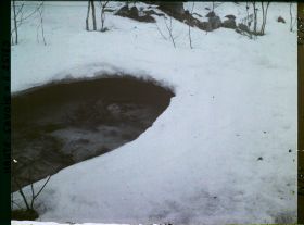 Image représentant France Les Alpes, Chamonix - Village des Tissours, Pont de neige s/ un torrent