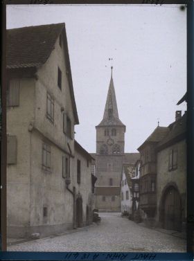 Image représentant France, Turkheim, La rue Vickramm et l'Eglise