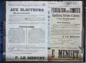 Image représentant Affiches pour les élections municipales du quartier de Saint-Germain-l'Auxerrois