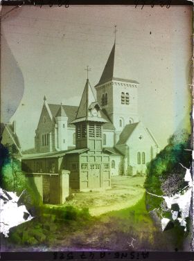 Image représentant France, Margival, Eglise provisoire et nouvelle Eglise