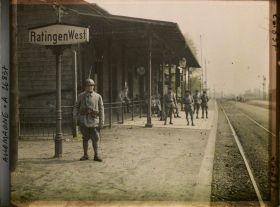 Image représentant La gare occupée par les troupes françaises