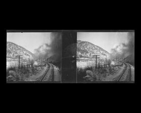 Image représentant La ligne de chemin de fer à travers la montagne de la Sierra Nevada