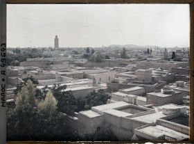 Image représentant Panorama de la ville en direction de l'ouest avec au fond le quartier Guéliz