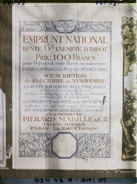Image représentant Affiche pour l'emprunt national de 1920, Banque Piérard Mabille & Cie