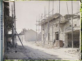 Image représentant France, Beine, La Grande Rue en reconstruction
