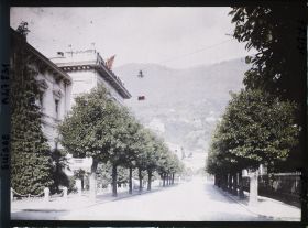 Image représentant Accords de Locarno, la rue du palais de Justice où eut lieu la conférence sur le pacte de Sécurité