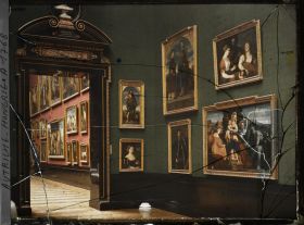 Image représentant Salle Verte avec un Palma Vecchio sur la droite et salle rouge II dans le fond